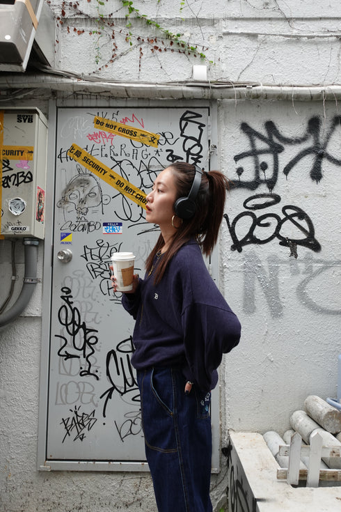 刺繍カーブデニム